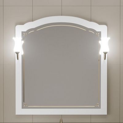 Зеркало Лоренцо 100, цвет белый матовый