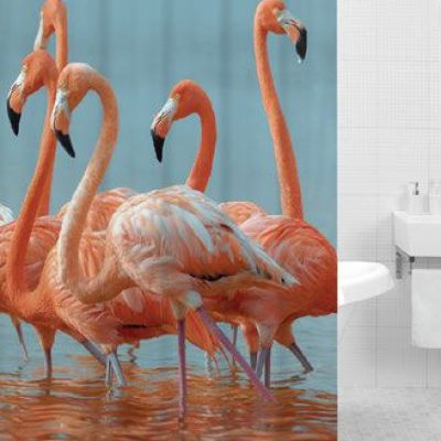Штора для ванной Bath Plus DSP3027 фламинго
