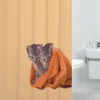 Штора для ванной Bath Plus DSP3008 CAT TWINS (Котята)