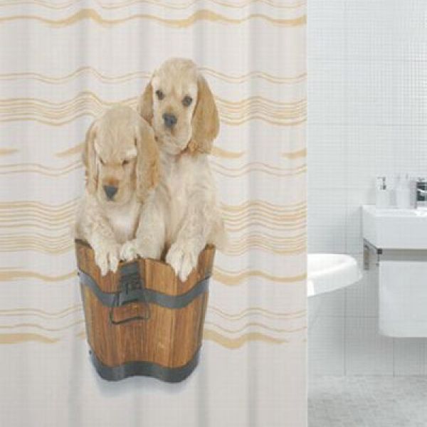 Штора для ванной Bath Plus DSP3009 DOG TWINS (Собачки)