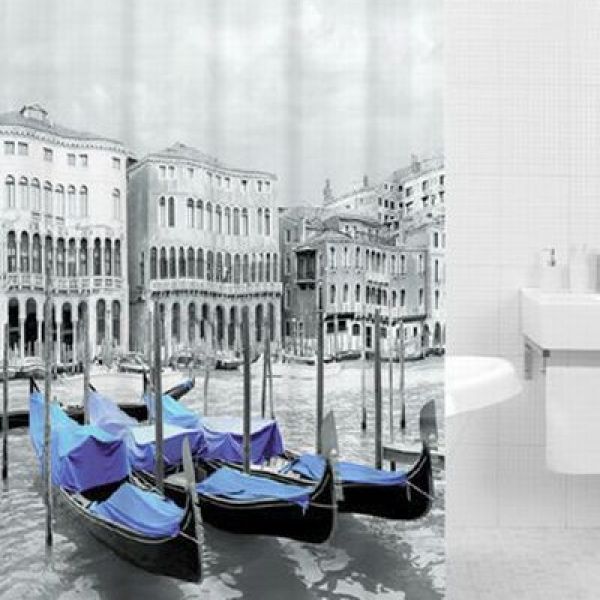 Штора для ванной Bath Plus DSP 3013 BLUE BOAT (Венеция)