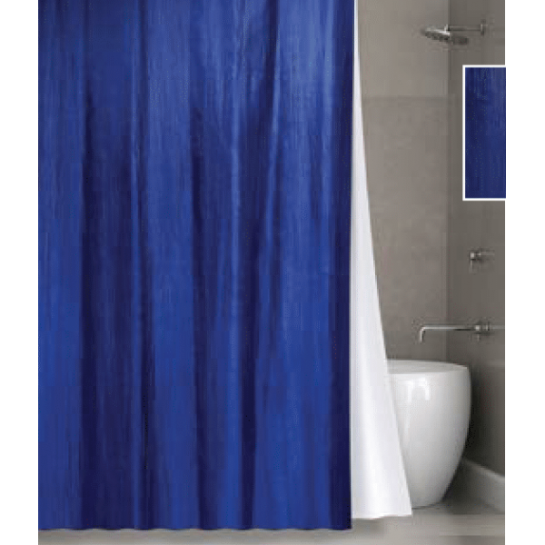Штора для ванной Bath Plus NOWSV027 Органза (темно-синяя)